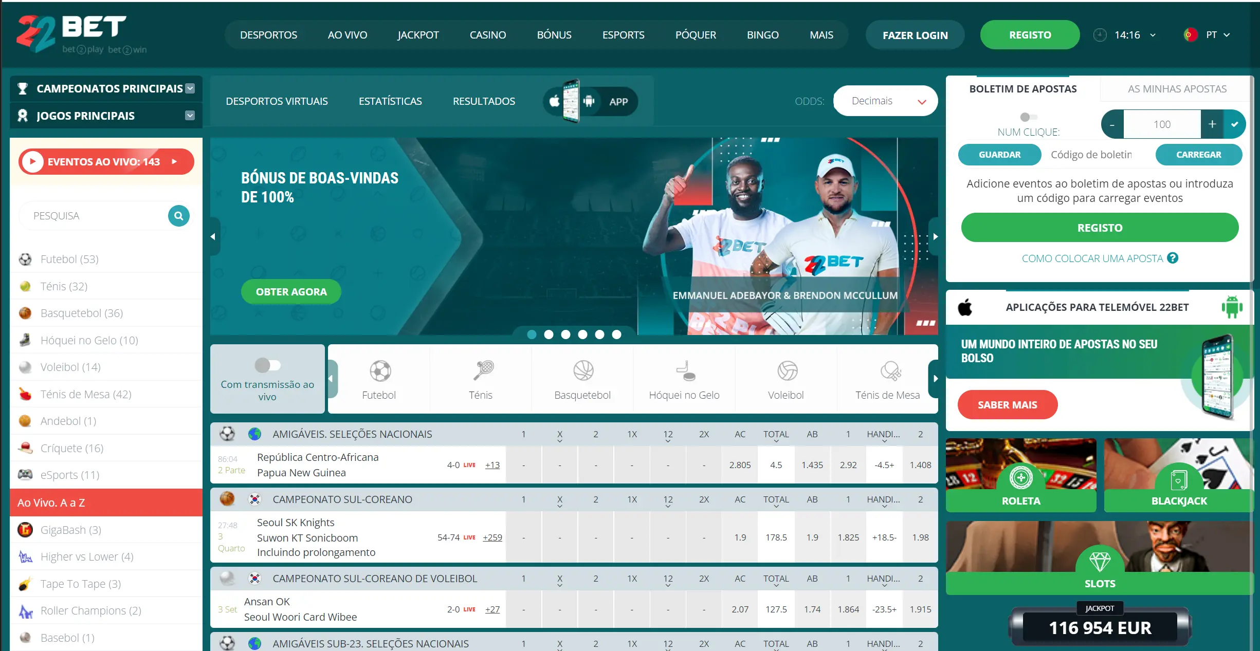 22Bet Apostas Desportivas