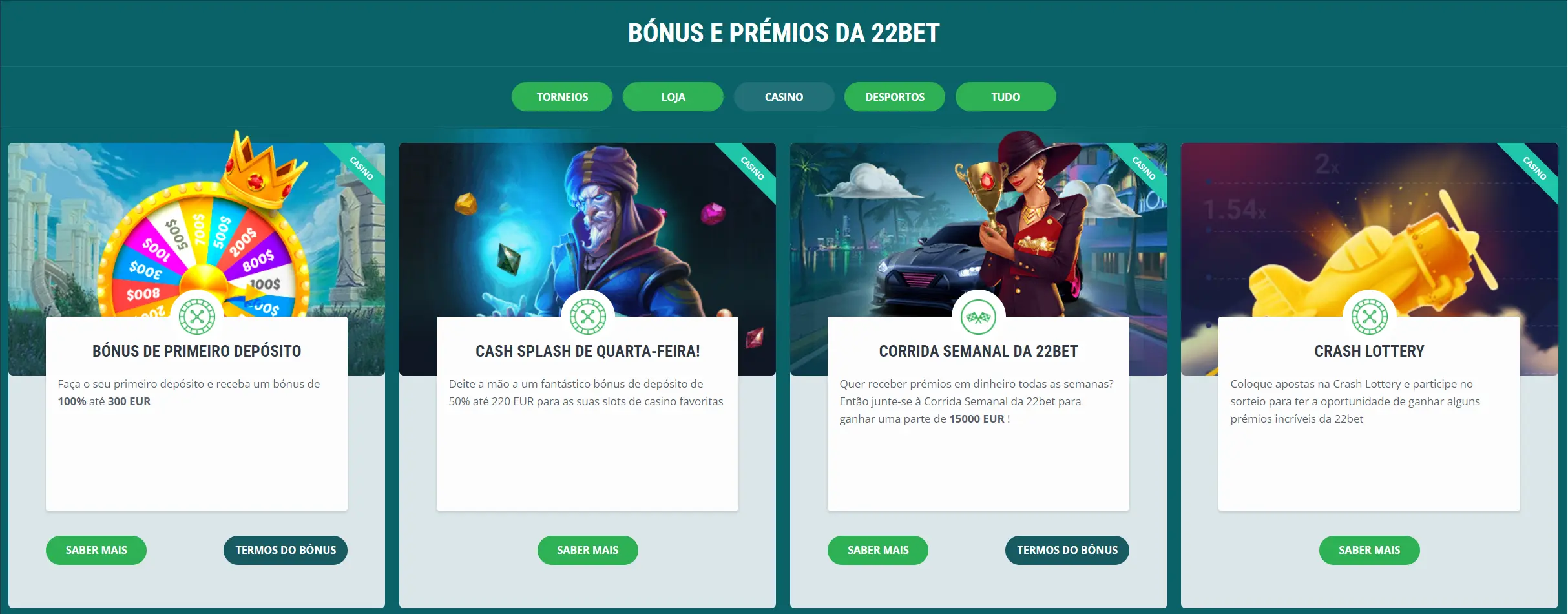 Bónus de casino 22Bet