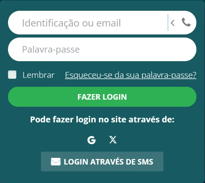 Fazer login 22Bet